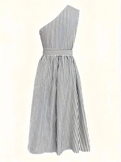 Riviera Charm Bow-Waist Midi Dress