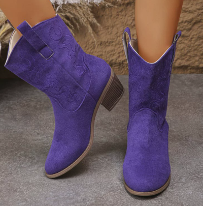 Sunset Rodeo Curved-Stitch Western Boots