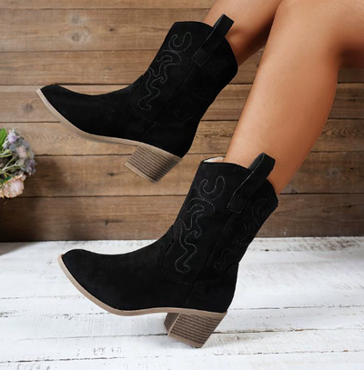 Sunset Rodeo Curved-Stitch Western Boots