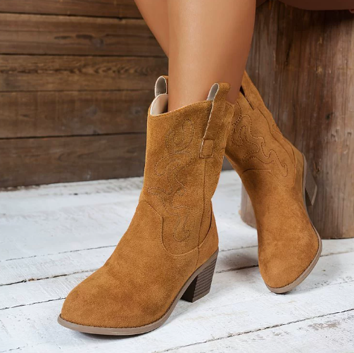 Sunset Rodeo Curved-Stitch Western Boots