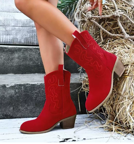 Sunset Rodeo Curved-Stitch Western Boots