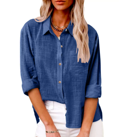 Urban Ease Button-Front Blouse