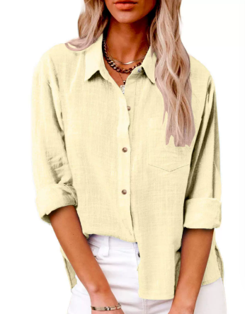 Urban Ease Button-Front Blouse