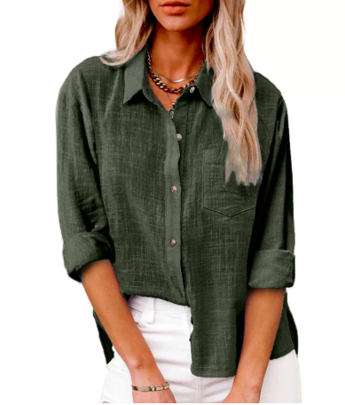 Urban Ease Button-Front Blouse