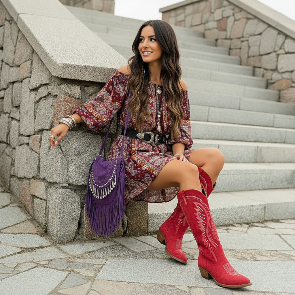 Bohemian Spirit Embroidered Western Boots